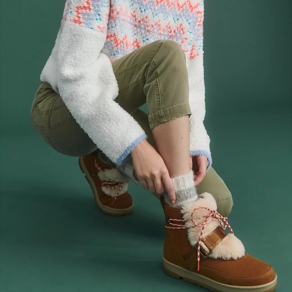 UGG | Classic Weather Hiker Boots  In Chestnut Size 6.5 NEW - Picture 1 of 13